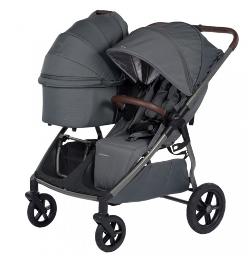 MAST Swiss Design M.Twin x  - rozwojowy wózek wielofunkcyjny, zestaw 2w1 z opcją 3w1 i 4w1 z regulacją rączki | Volcanic Ash HP